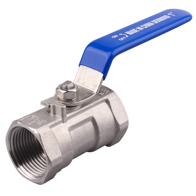 DERNORD Stainless Steel Ball Valve 1PC Type 1 Inch NPT Standard Port for Water, Oil, and Gas (1 Inch Ball Valve) - Image 1